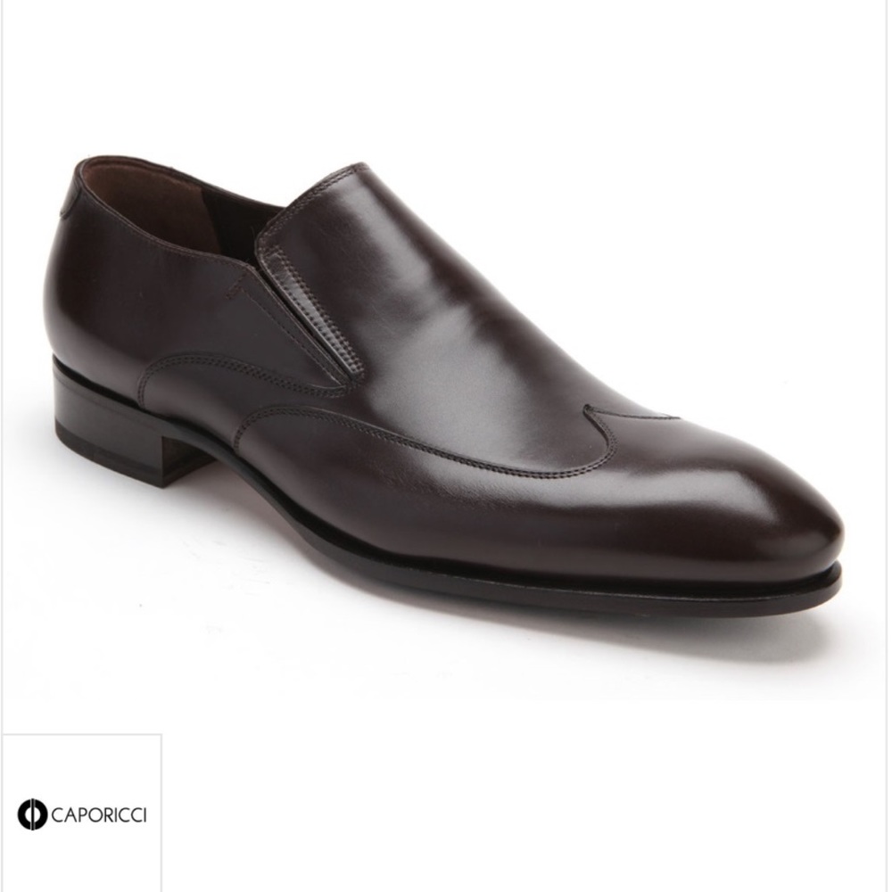 Caporicci 9921 Natural Calf Brown Wingtip Loafers